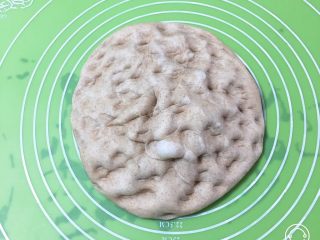 14、奶油黑麦奶酪包,面团拿出排气。