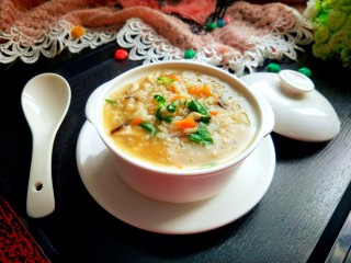 14、清理肠胃&香菇胡萝卜粥,香喷喷的。