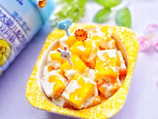 12、香甜爽滑的芒果牛奶布丁,香甜爽滑～