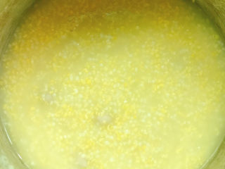 6、小米花生粥,大火烧开压15分钟