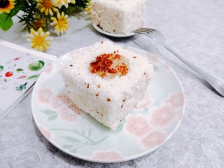 19、桂花糕,香气四溢，松软可口的桂花糕做好啦