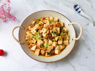 17、香菇肉末豆腐,一阵阵香味散出。