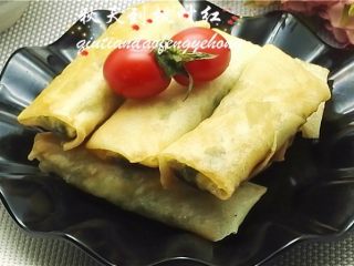 16、韭菜鸡蛋春卷,成品图