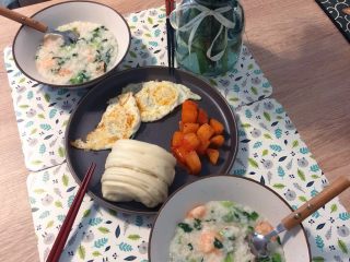 8、蔬菜虾仁粥,快吃起来吧