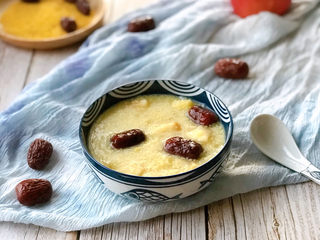 8、苹果小米粥,趁热喝