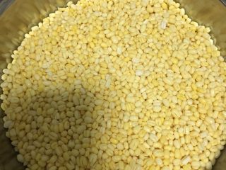 2、冰镇木糖醇绿豆糕,加水浸泡八小时，中途需换水二次