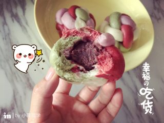 21、多彩绣球豆沙包,咬一口下去，幸福满满~