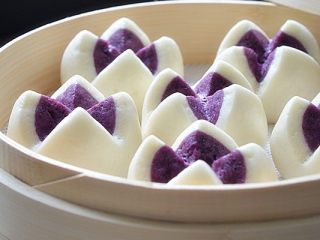 14、紫薯开花馒头,成品