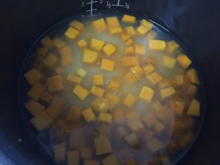 9、南瓜小米粥,如果喜欢南瓜煮得比较烂的话可以与米一起放进去，喜欢有点口感的可以在煮粥时间剩下45分钟时加入南瓜