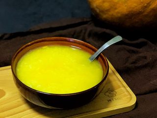 17、奶香南瓜粥,喜欢吃甜的可以再次加糖