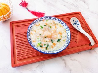 14、蔬菜虾仁粥,特别香。