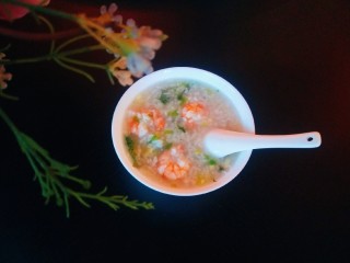 18、蔬菜虾仁粥,成品图