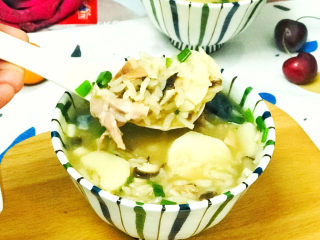 27、鸡肉山药粥,满足感十足哦