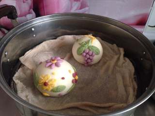 10、年味――喜庆花馍,凉水入锅,大火烧开转中火15分钟关火(不要揭盖,关火焖3-5分钟再开锅)