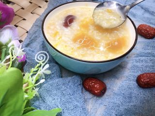 15、红枣南瓜粥,味道不错！南瓜有点粉，粥微甜。