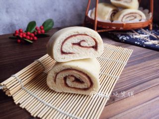 13、豆沙白玉卷,完成。