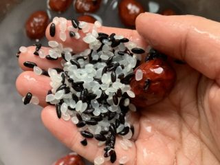1、红枣黑米粥,黑米