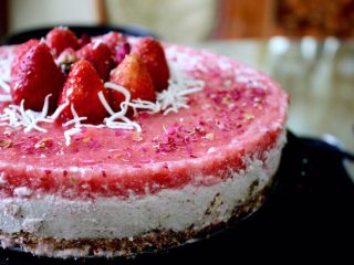 36、清爽香草水果蛋糕,加点椰丝