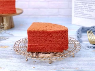 15、8寸红丝绒戚风蛋糕,切开了呦~下午茶经典搭配~