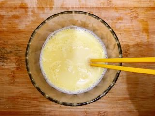 5、美好早餐开启美丽心情の黄金果酱馒头西多士+美式炒鸡蛋,搅拌均匀