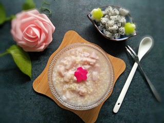 12、香芋双米粥,香芋双米粥就出锅啦！