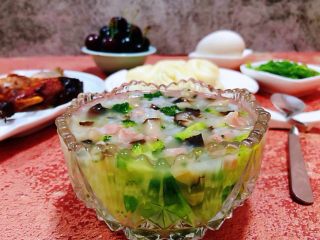 14、田园时蔬粥,看着就有食欲的丰盛早餐让人快乐无比