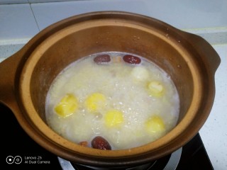 10、小米蔓菁粥,转小火煮30分钟