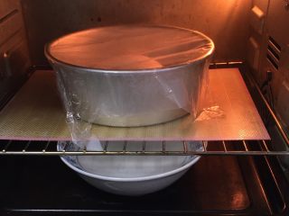 10、奶酪蓝莓面包,烤箱发酵档,底部放一碗热水,发酵60分钟。