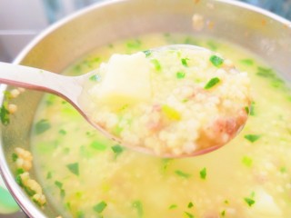 25、鸡肉山药粥,成品图