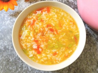 22、番茄丝瓜补钙粥,成品图二