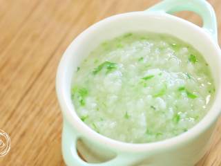 9、7m+猪肝青菜粥（宝宝辅食）,稍微煮一下出锅~