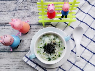 14、菜心肉末粥,冷冷的天来一碗热粥是不是暖暖的