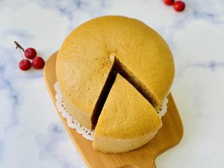 13、红糖马拉糕,时间到取出微微凉凉脱模，切块即可食用。