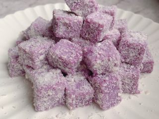 12、紫薯牛奶小方,好好看的颜色