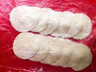 9、黑木耳肉末包子,用擀面杖擀出中间厚边缘薄的面皮就可以，实在不会擀，边缘用手捏薄也完全可行，擀好的面皮依然用保鲜膜盖住