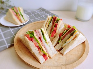 16、芝士火腿三明治,喜欢的试试吧!