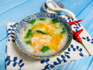 18、蔬菜虾仁粥,我家宝贝连吃三碗都不过瘾