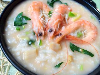 15、大虾干贝海鲜粥,鲜！