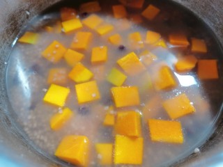 12、红豆小米粥,加入适量清水搅拌一下，继续煮