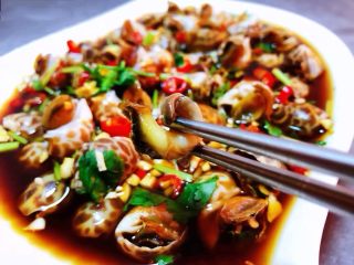 12、涝汁花螺,花螺肉肉入口鲜嫩爽口略有脆脆的口感