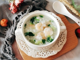 16、蔬菜虾仁粥,清香 鲜美
