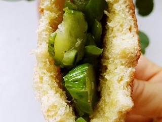 23、芝麻玉米面白糖饼,内部组织图，自带空心哦，可以填入一切荤素菜更美味！