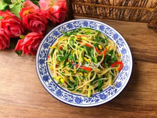 12、豆芽炒韭菜,成品图四