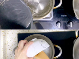 12、菠菜猪肝粥,锅中加入1500ml清水，倒入泡好的大米，大火烧开