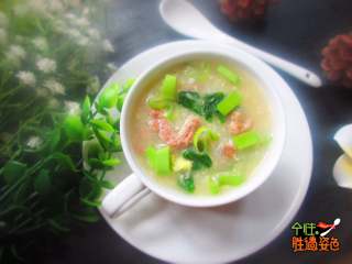 13、青菜肉沫粥,大家试试看
