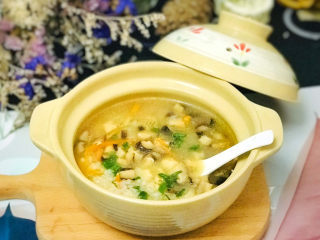 18、香菇滑鸡粥,好香哦