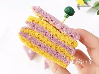 3、双色发糕,赶紧开动吧