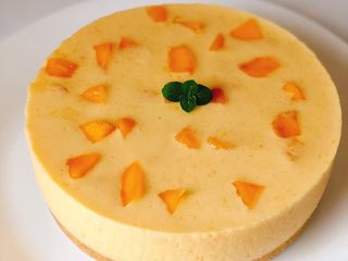 12、免烤❗️芒果酸奶蛋糕,美美哒芒果慕斯就做好啦！