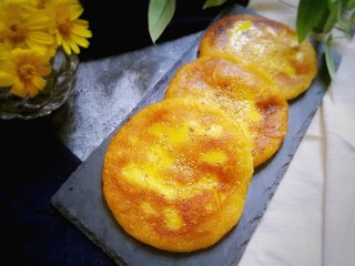 18、粗豆沙南瓜饼,成品。