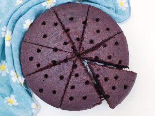 27、超松软黑米糕,切成小块大家一起享用吧